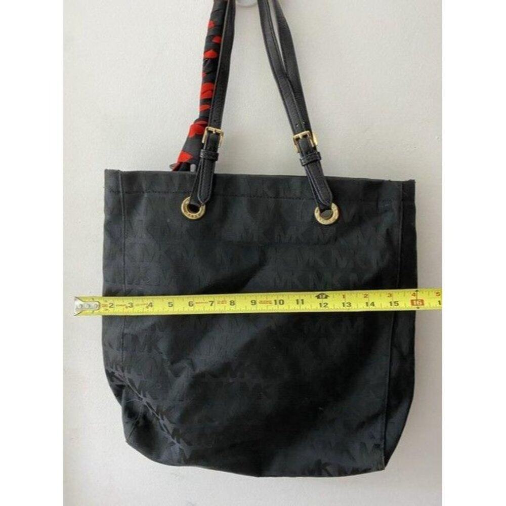 michael kors w customized w tie sash black red tot - Picture 3 of 9